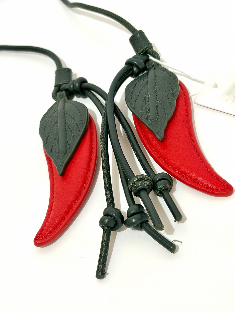 Hammitt Red Chili Pepper Leather Hot Stuff Bag Charm NWT
